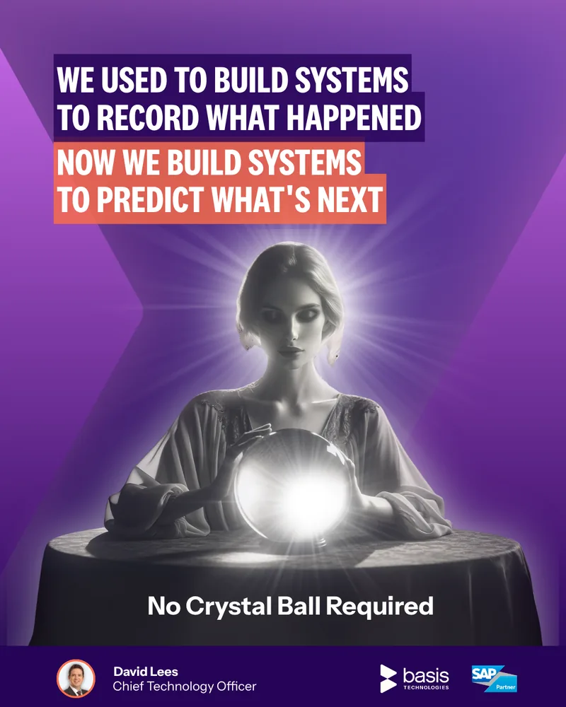Basis Technologies post: “We used to build systems to record what happened. Now we build systems to predict what’s next.”