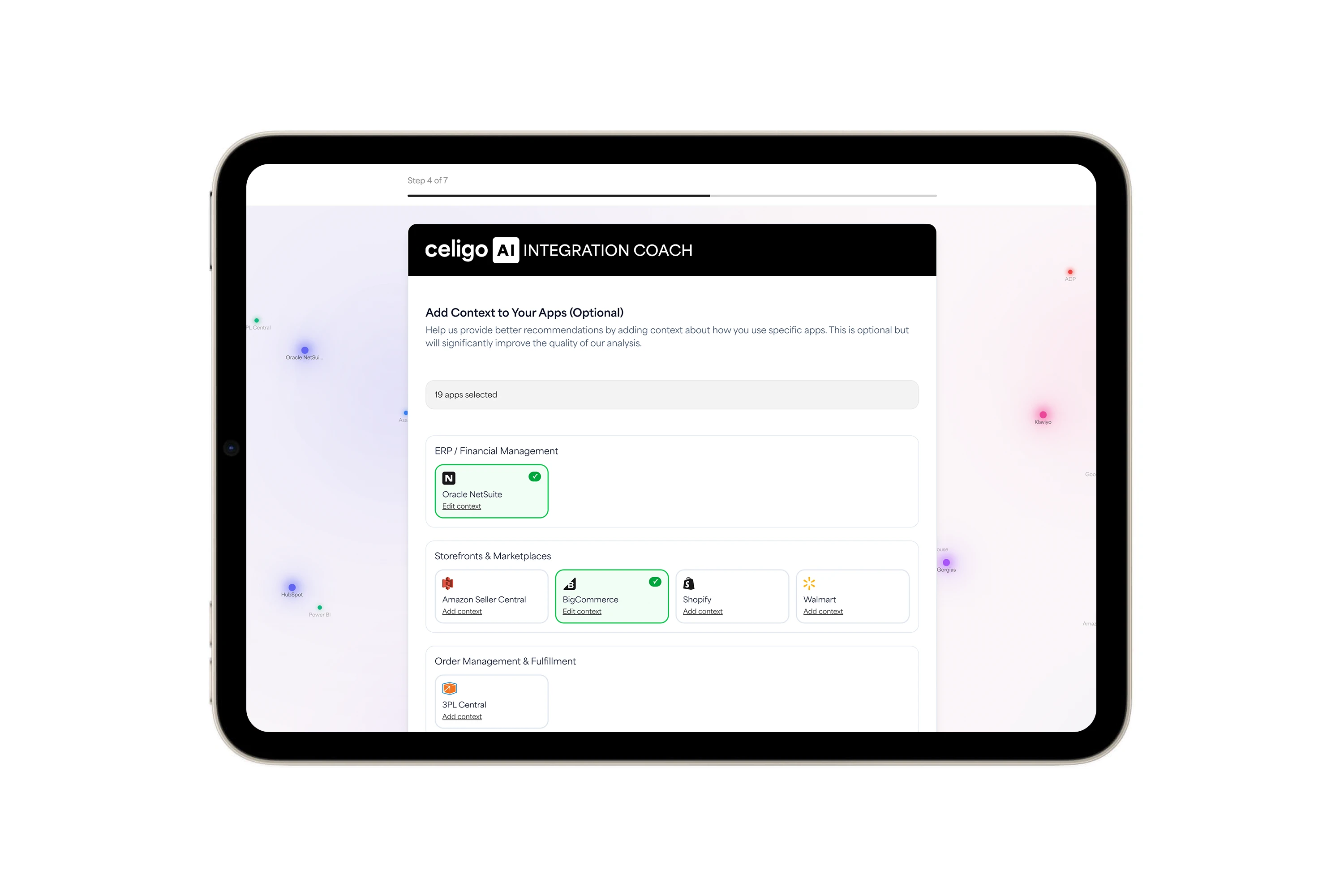 Assessment tool contextual information input options