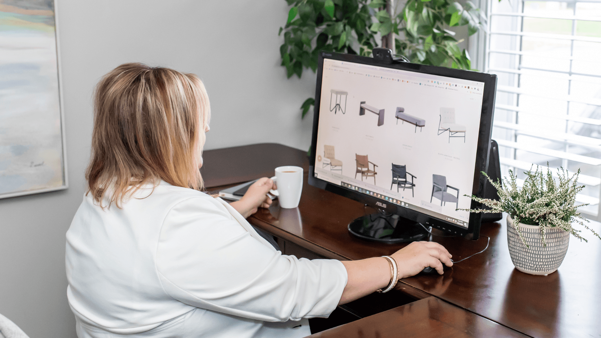 Virtual Interior Designer on Laptop