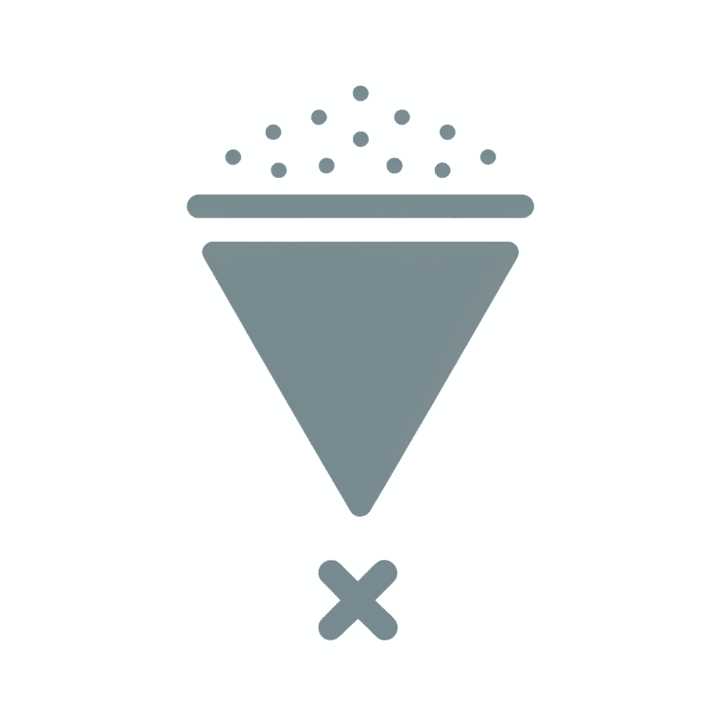 Funnel showing how perception of limited funding filters out qualified applicants