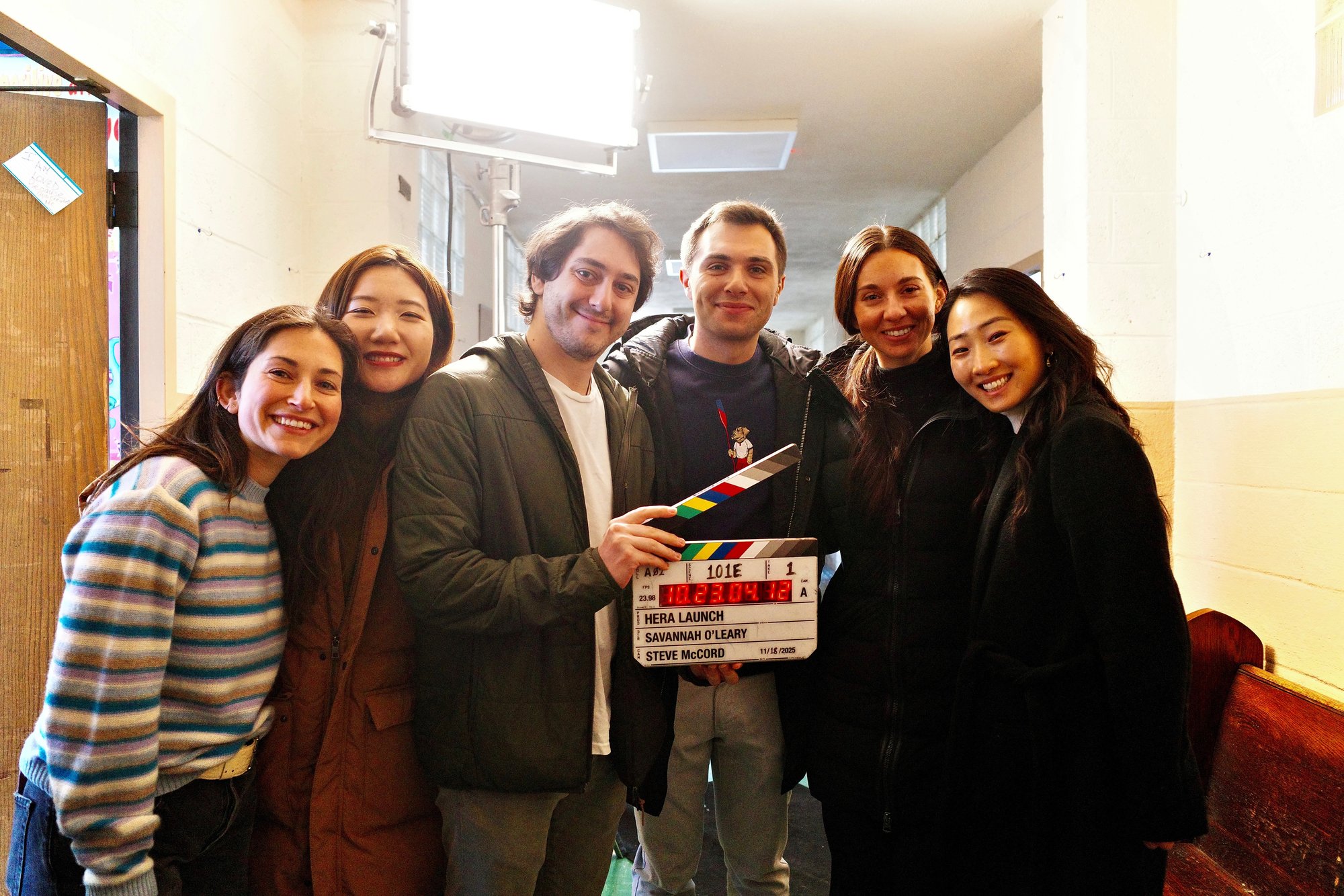 The Hera team on a video shoot