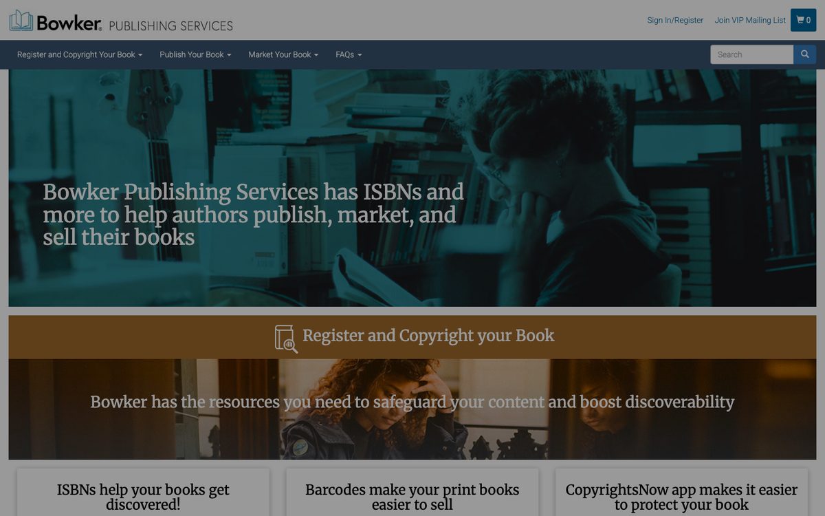 The Bowker Myidentifiers home page