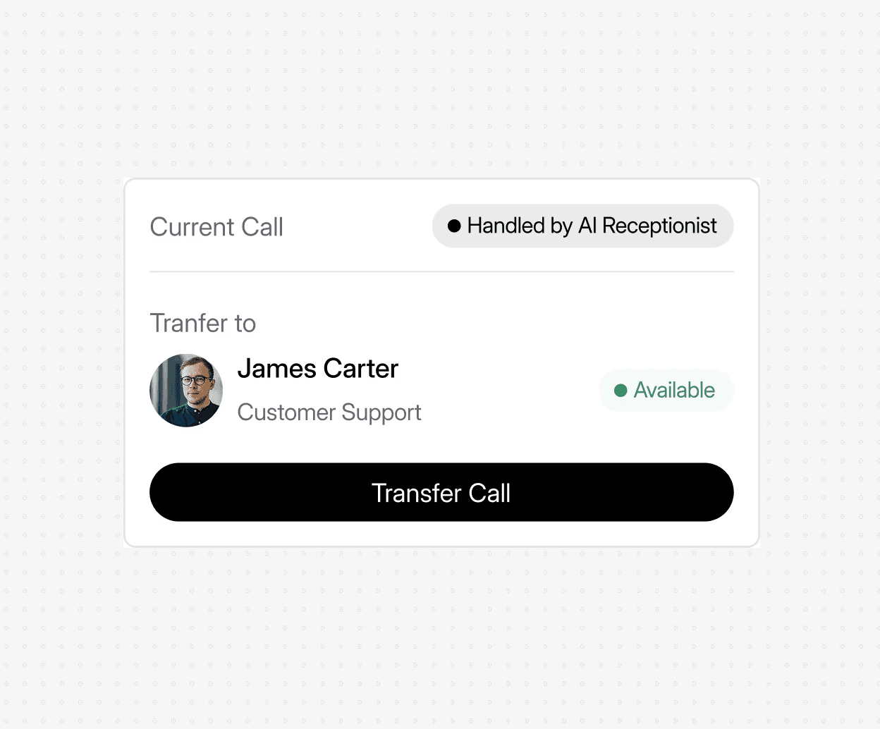 Dialbird human handoff transferring a call from AI to a real team member when personal support is needed.