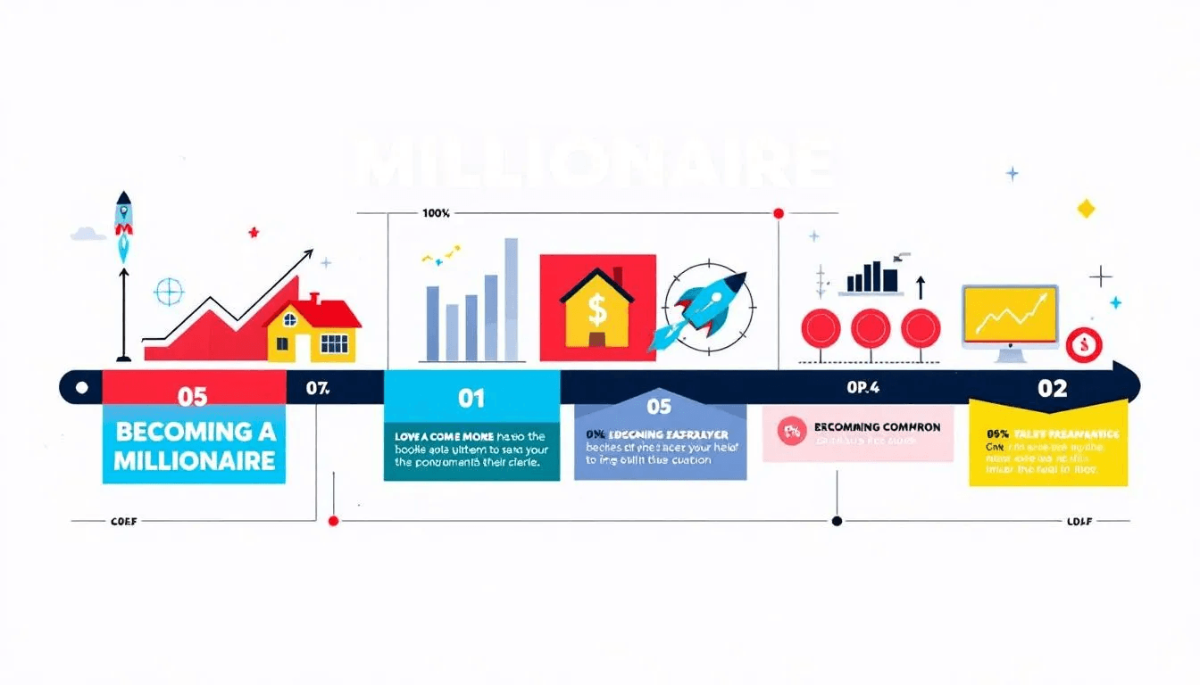 An infographic showing common paths to becoming a millionaire.