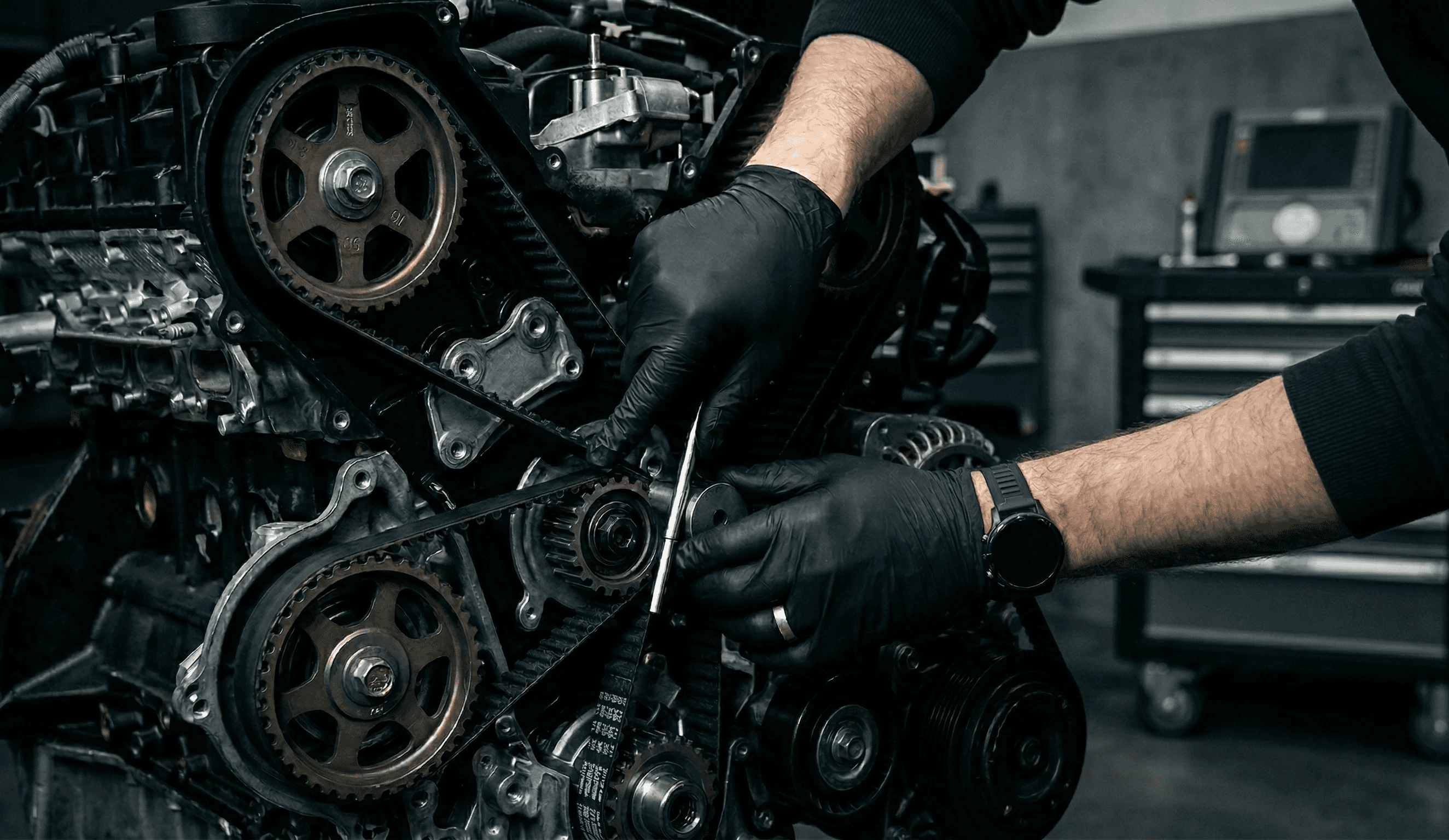 a garage filled with lots of different colored cars