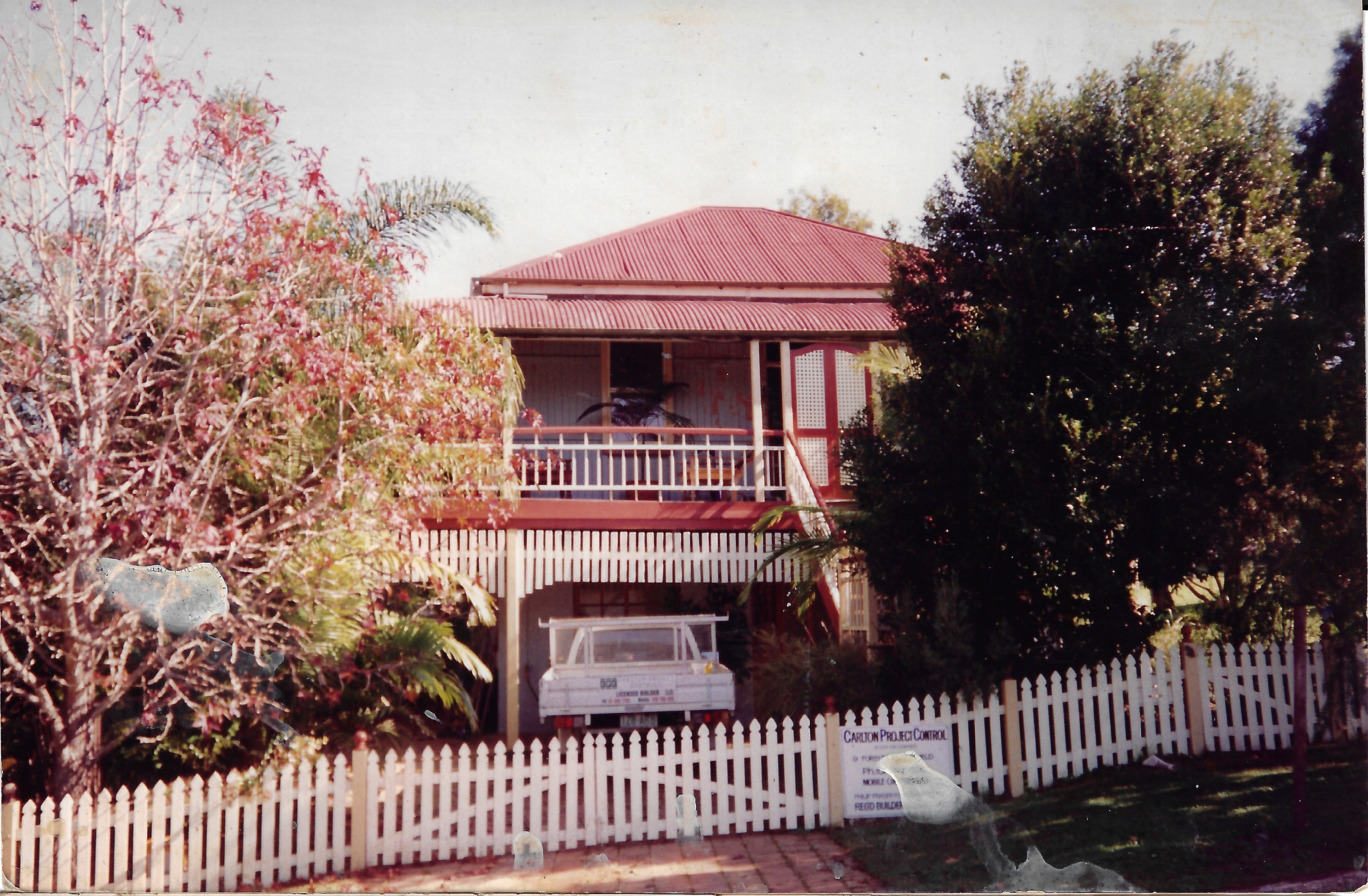 The finished house in 1992, the family home and Philip’s first office