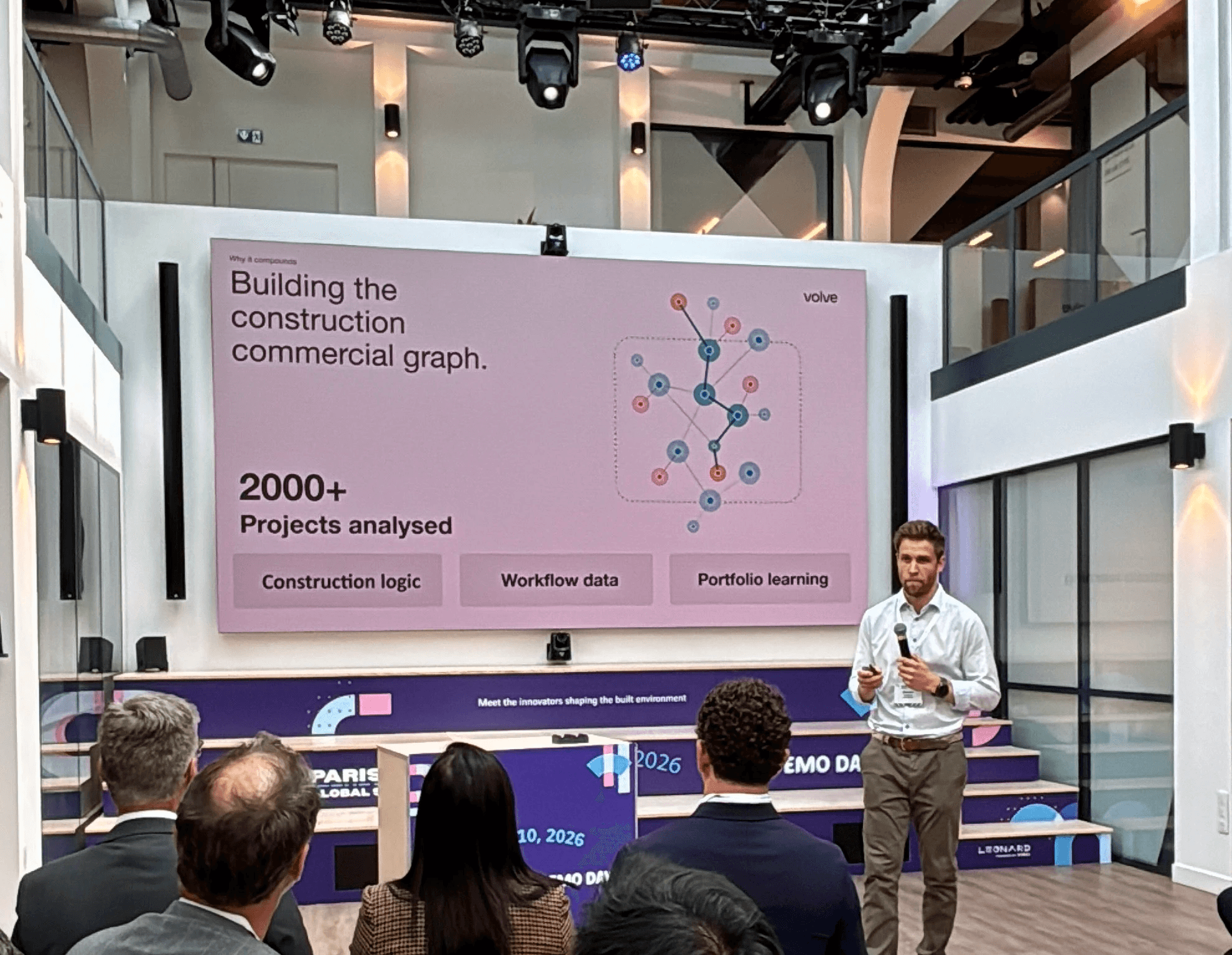 Volve on the BuiltWorlds stage in Paris.