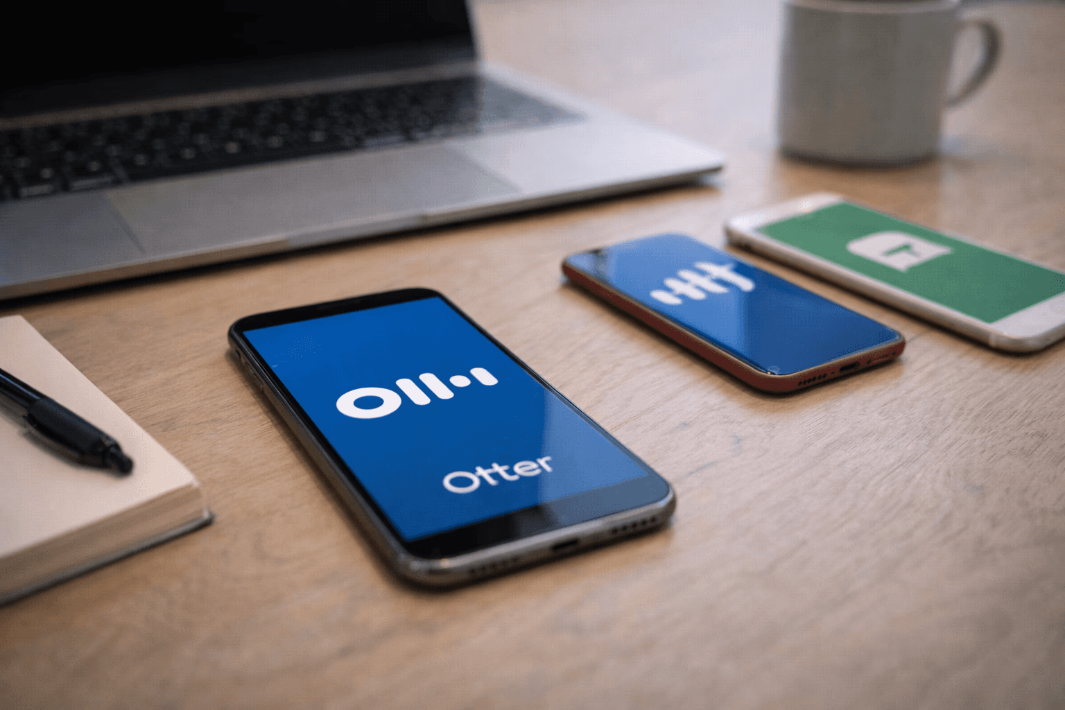Smartphone displaying Otter app - Otter.ai Alternatives