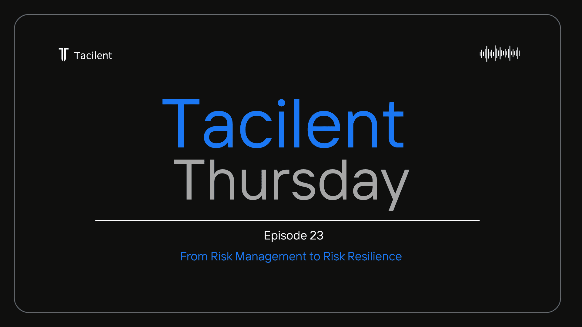 The image is a promotional graphic for Tacilent Thursday, Episode 18, featuring a microphone and the text "team spotlight"