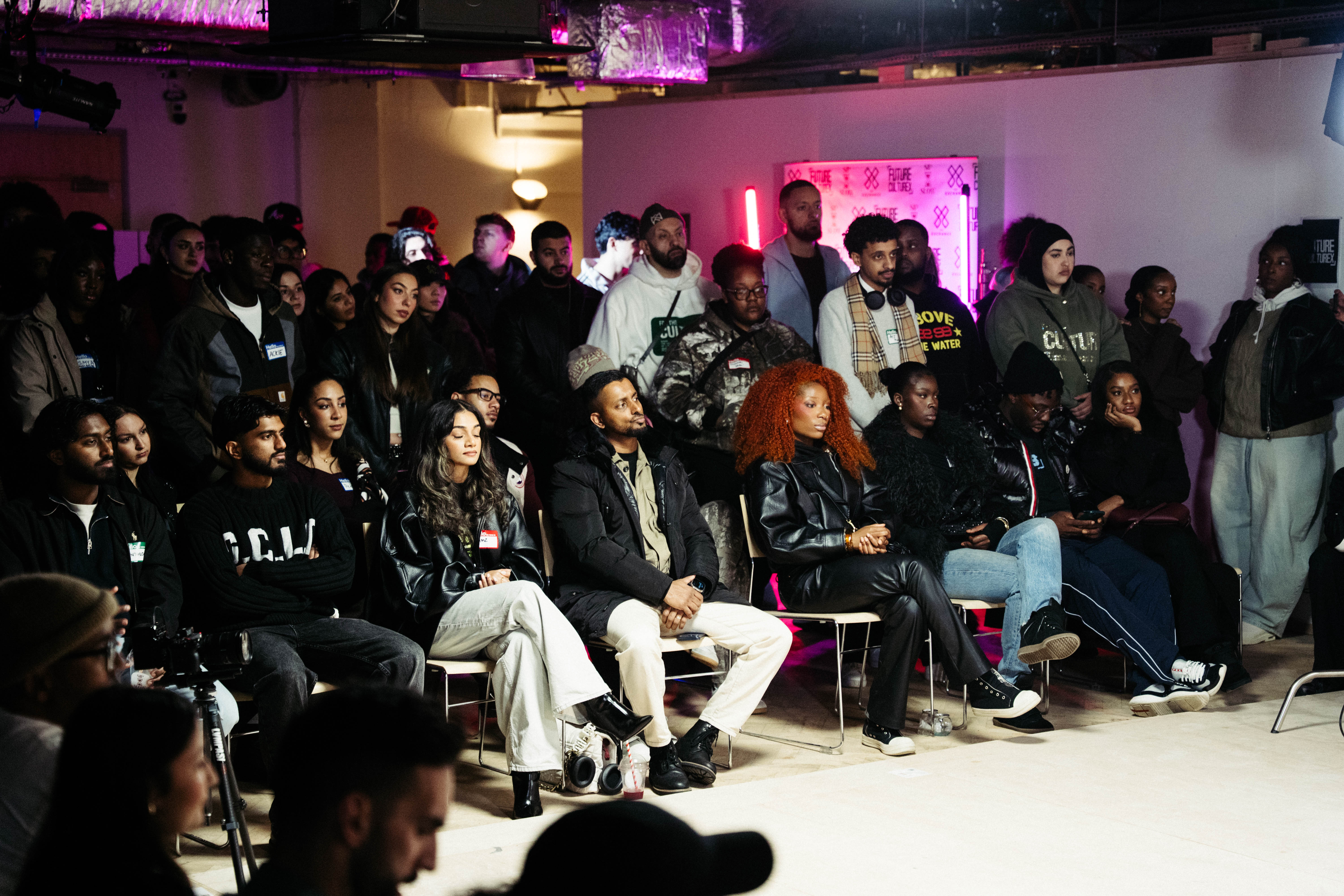 Fashion show audience and runway