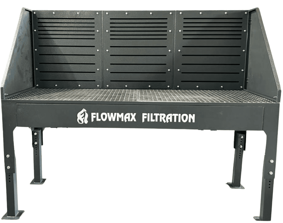 Downdraft table with backdraft suction