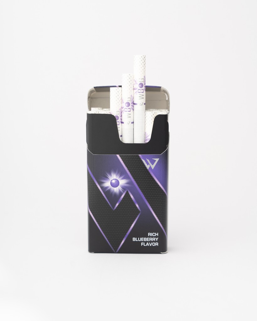 Woog Blueberry Mint cigarette pack.