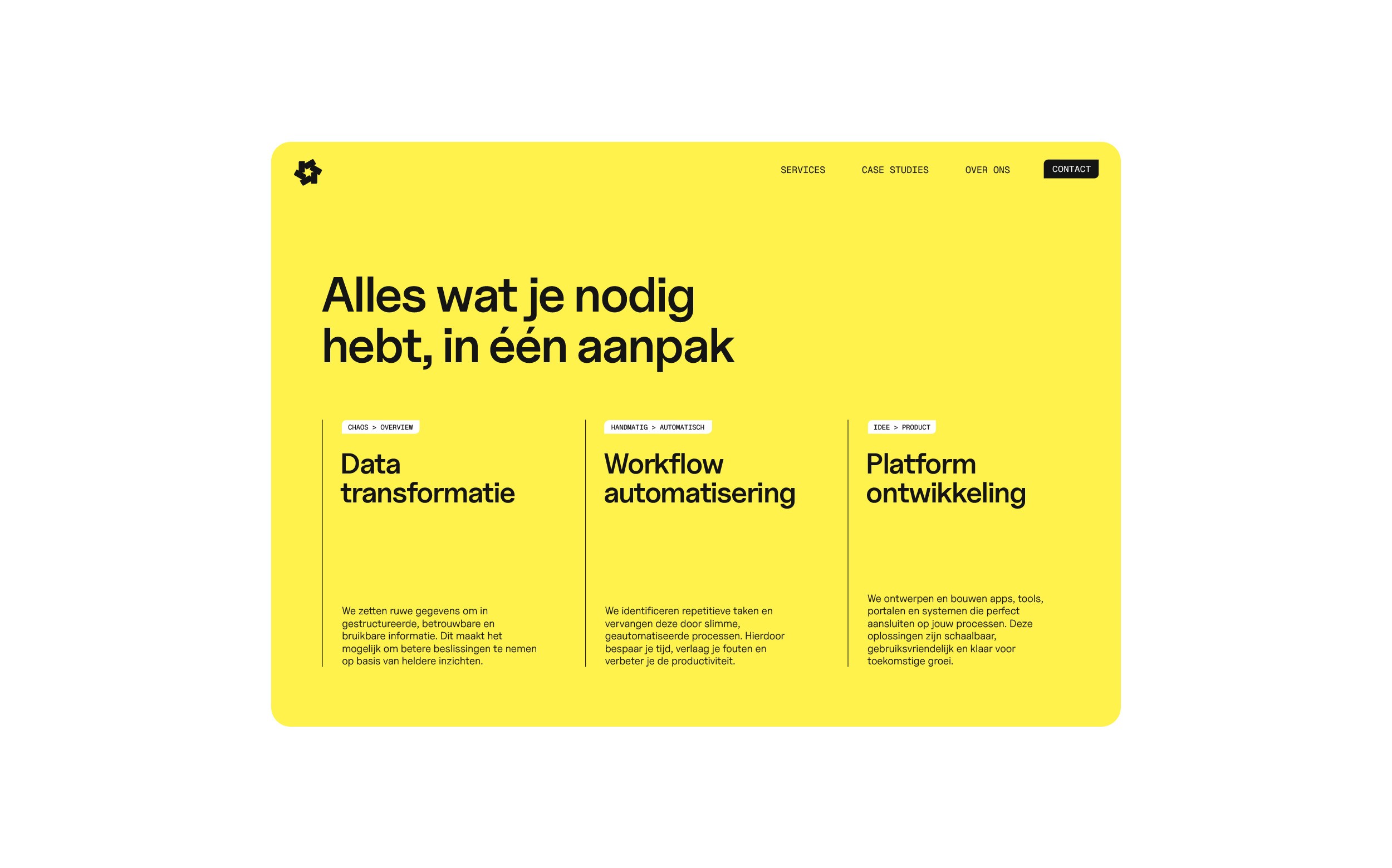 website section features