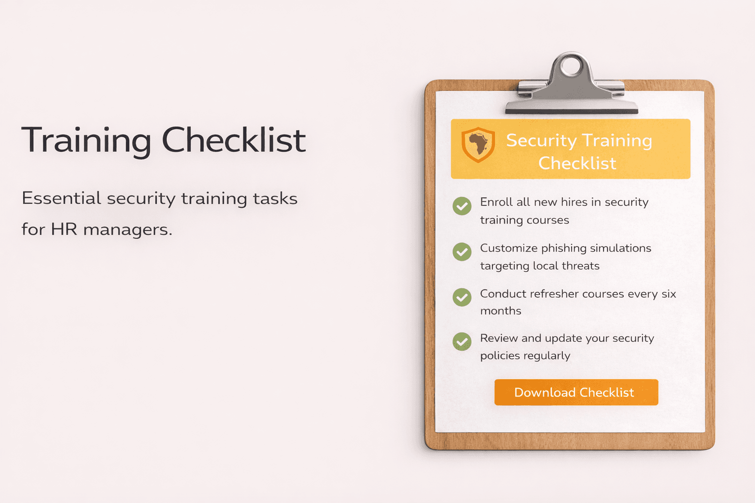 2025 Cybersecurity Training Checklist for HR Managers