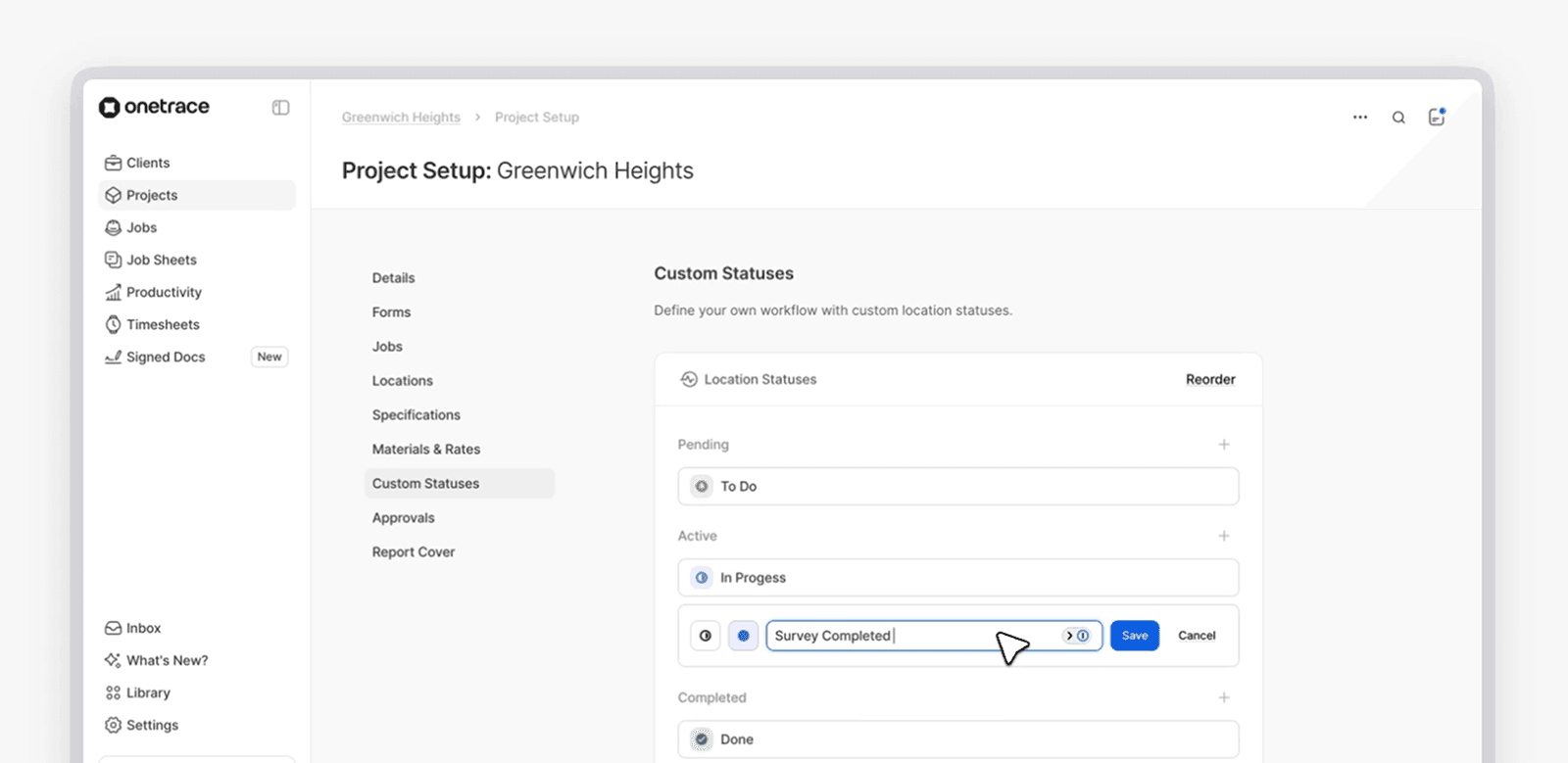 onetrace-project-example