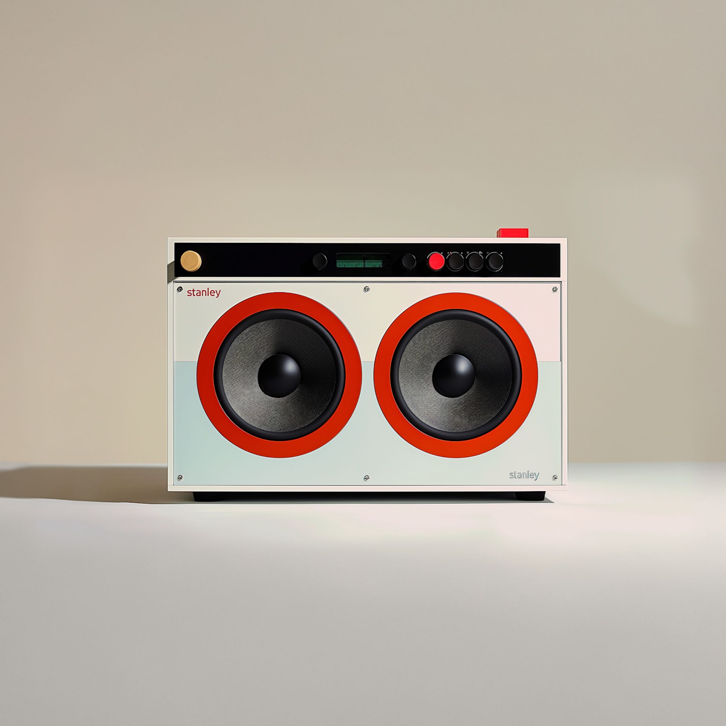 Modern speaker on a table