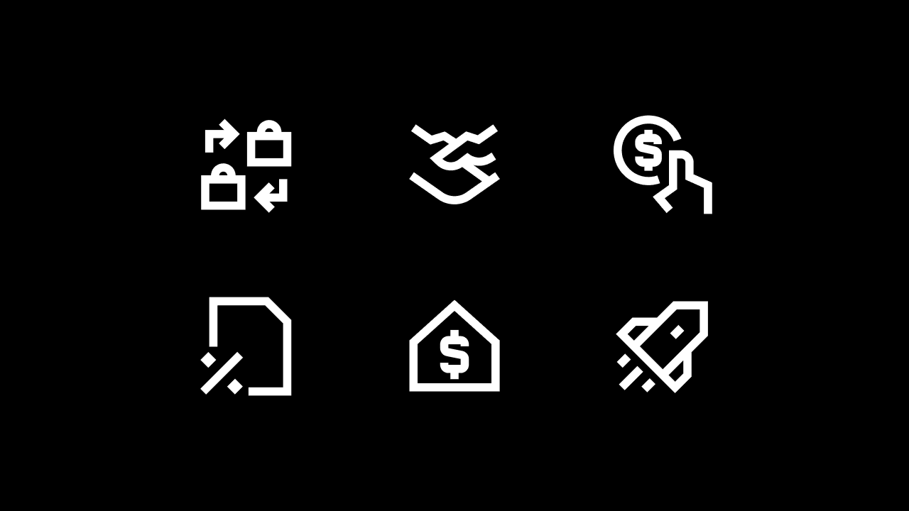 Sharp Line Business Icon Set