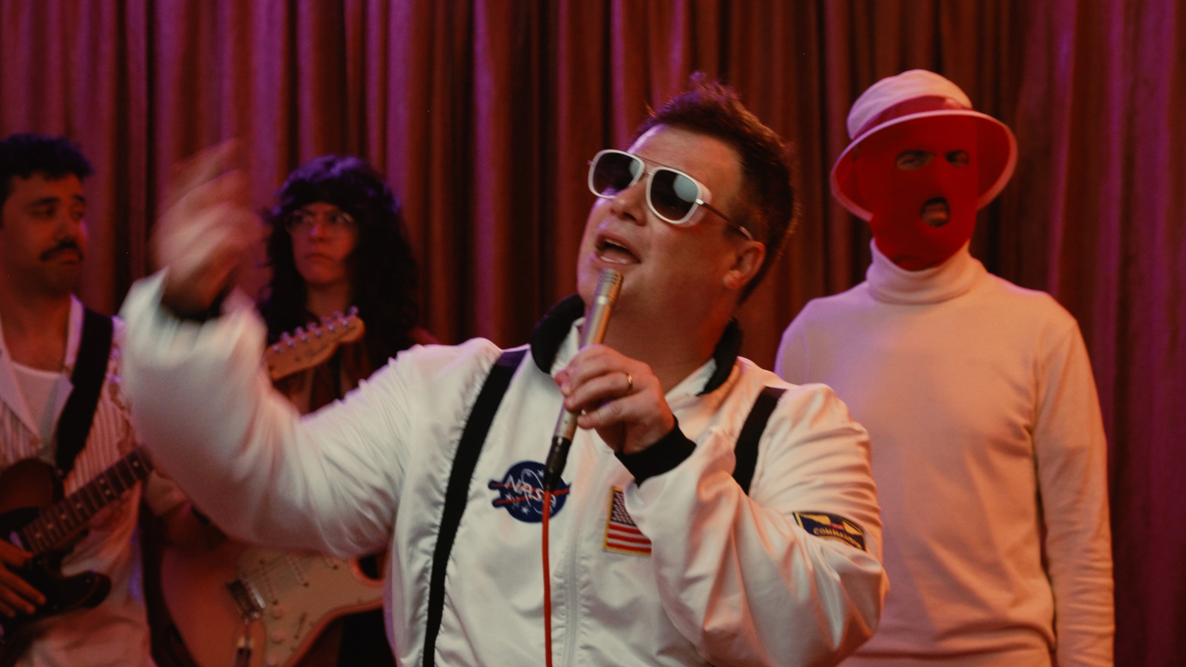 Black plastic pouch on velvet