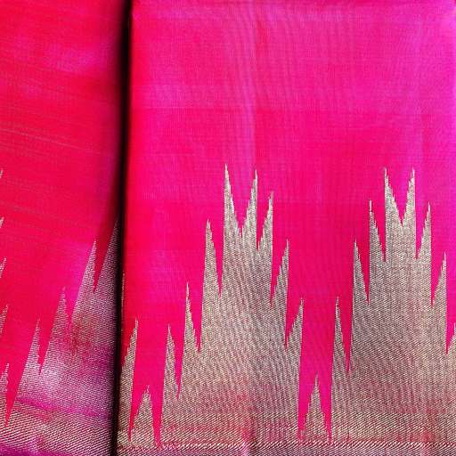 Pink Thazham Poo Border Kanchivaram Silk Saree