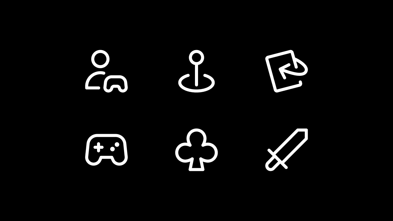 Core Line Gaming Icon Set