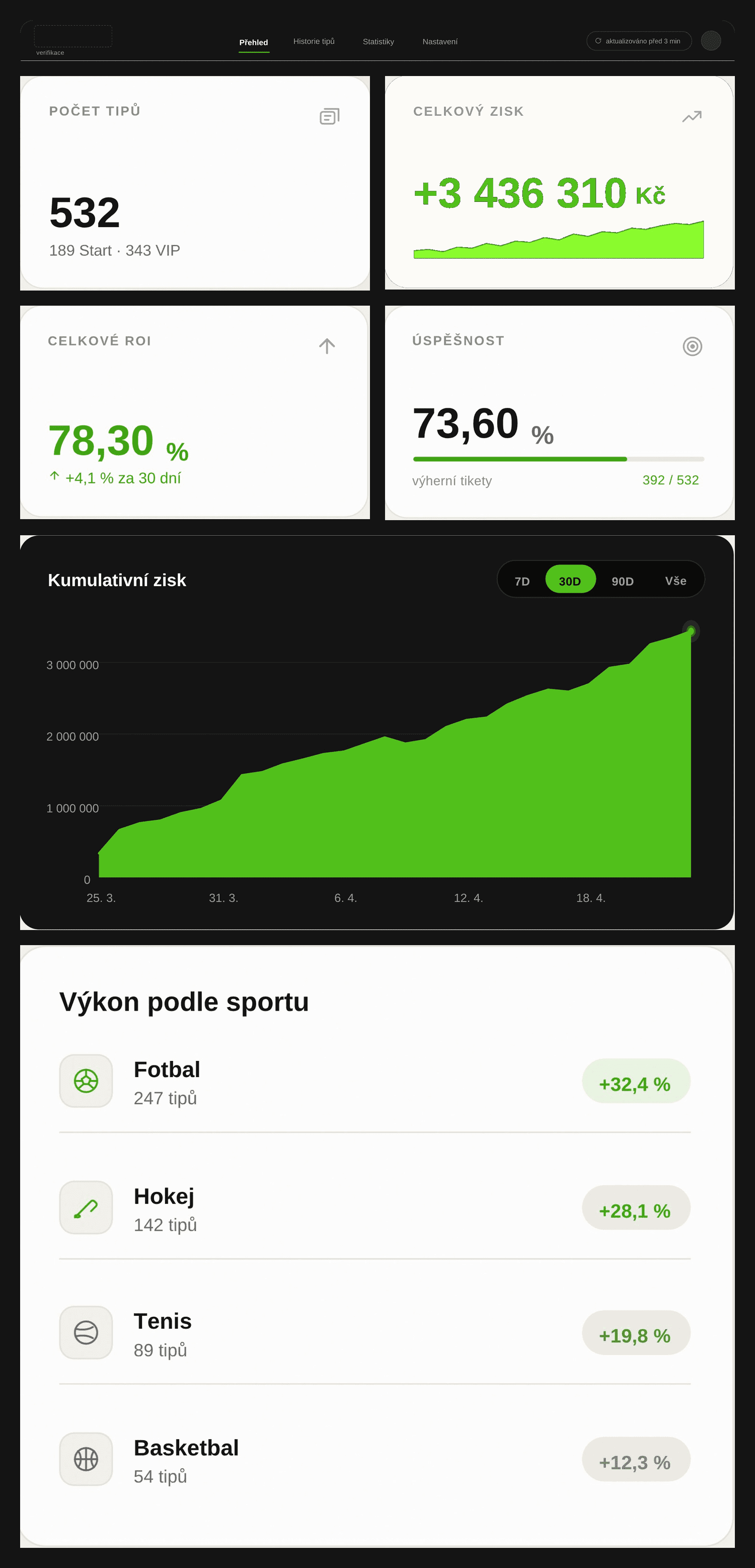 Clario dashboard showing balance, daily spending limit, savings plans, and real-time expense tracking in a modern interface.