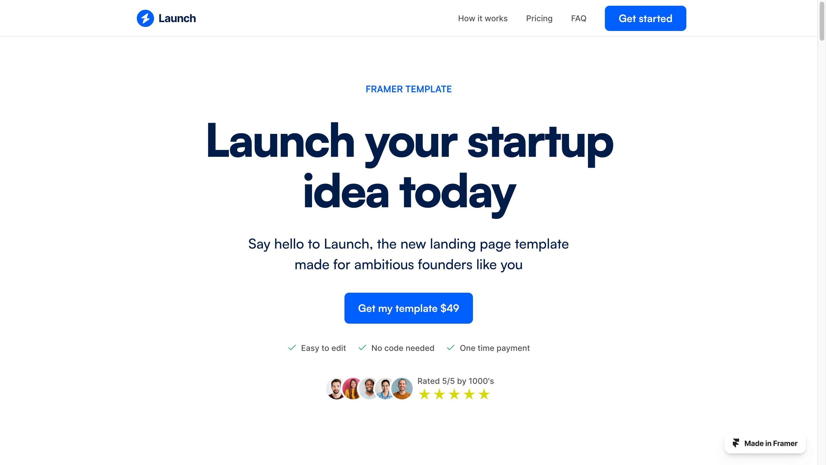 Launch — High-converting Landing page template