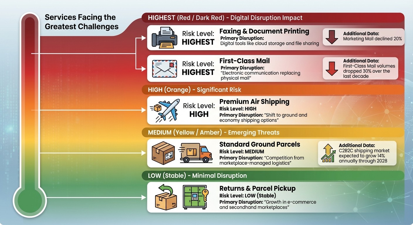 UPS Store Services Risk Assessment: Digital Disruption Impact by Category
