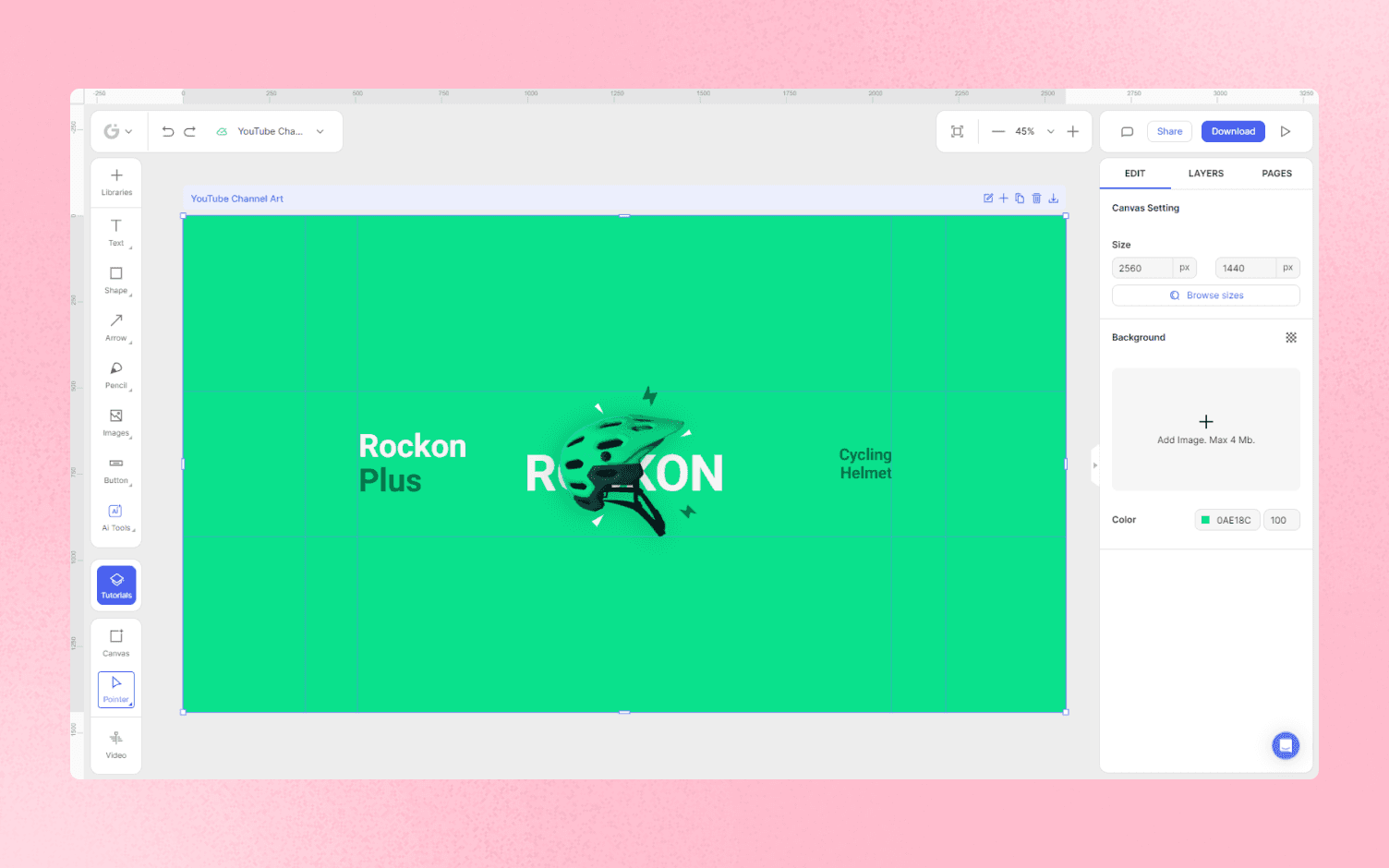 YouTube Channel Art safe region