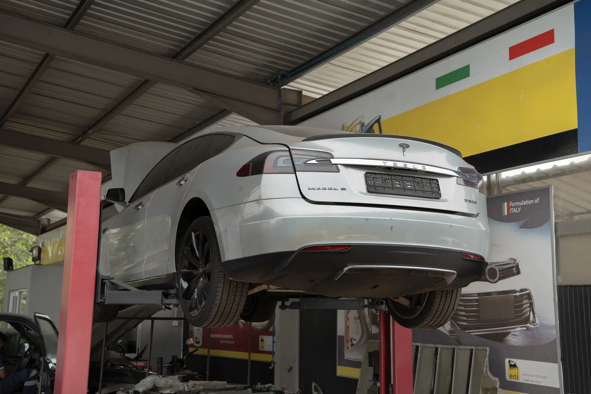 EV car being repaired at Ideal
