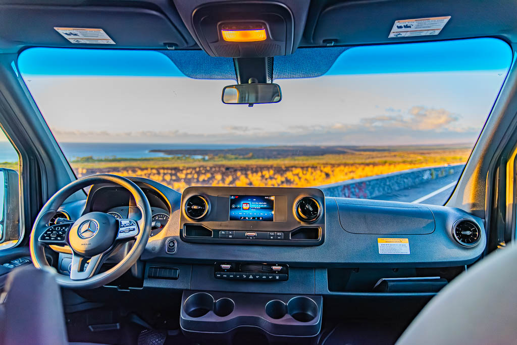 Black 12 Passenger Mercedes Sprinter for Rent