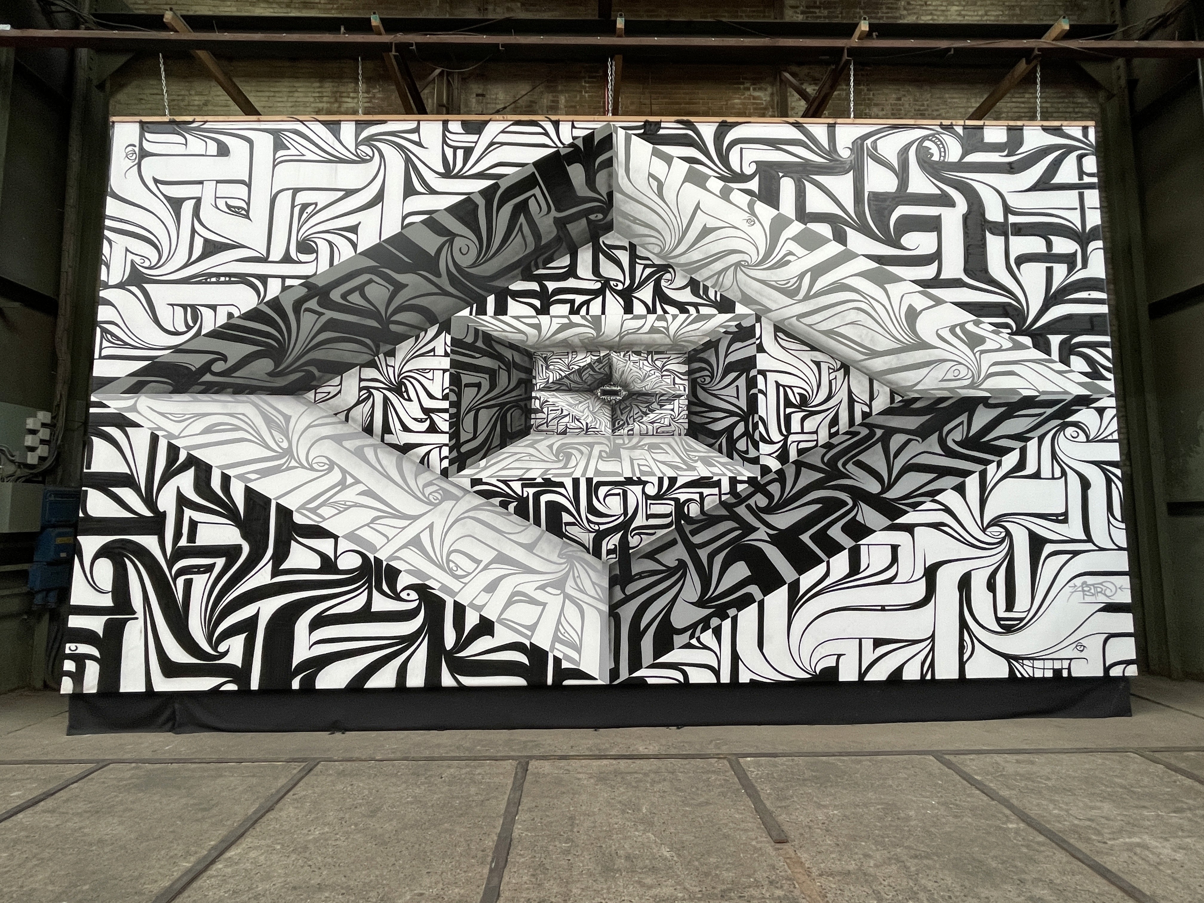 a person standing in front of a building