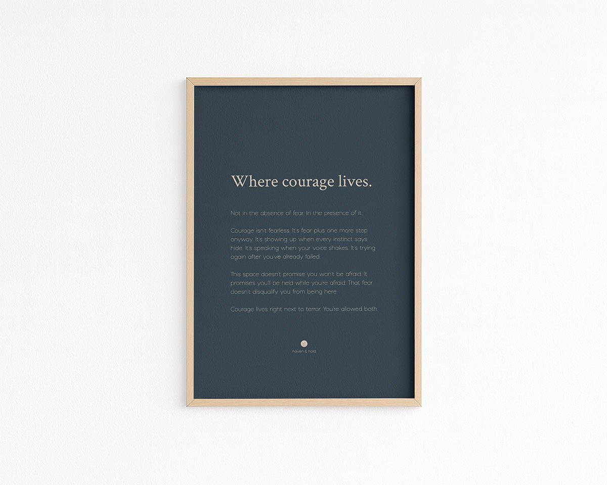 Where Courage Lives • Premium Art Print • Ready to Frame - Haven & Hold
