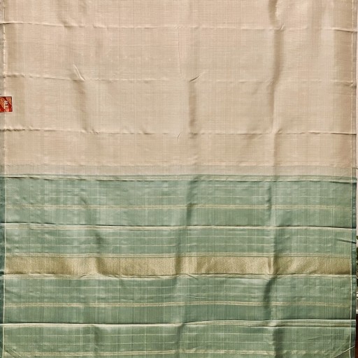 Dark Vanilla and Cardamom Green Kanchivaram Silk Saree