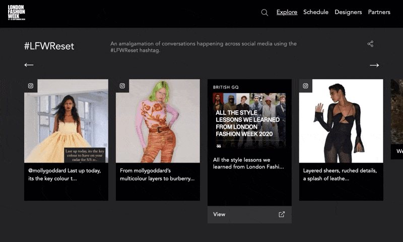 Digital London Fashion Week experience powered by Amondo