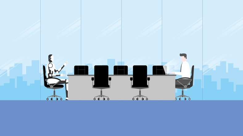 The image features a professional headshot of a tech CEO dressed in business attire, exuding confidence and leadership. The backdrop suggests a modern office environment, reflecting the innovative spirit of AI research and technology companies in San Francisco.