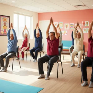 Members participating in the group exercise sessions