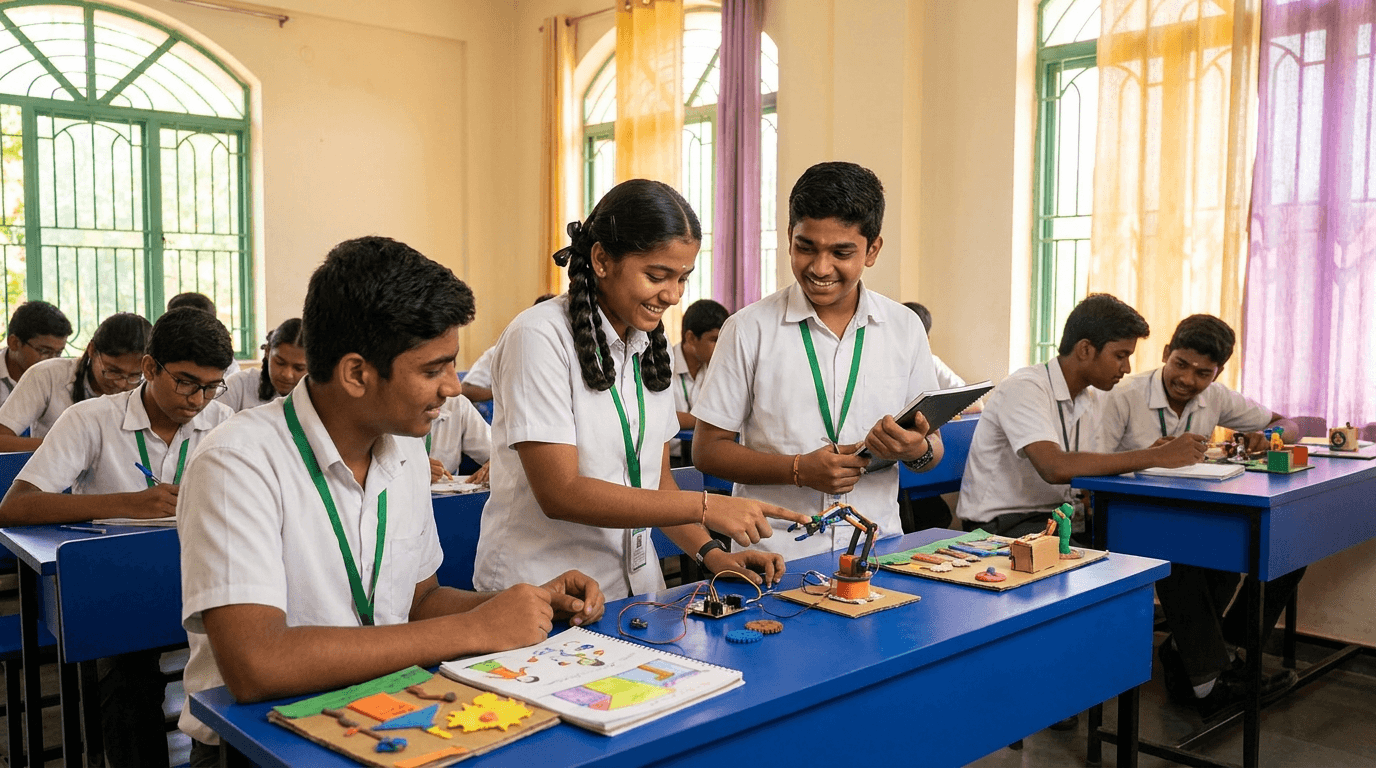 NCFE students on an interdisciplinary robotics and design project