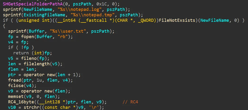 user.txt Decryption Routine