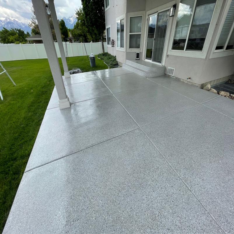 Bright Outdoor Concrete Patio Coating