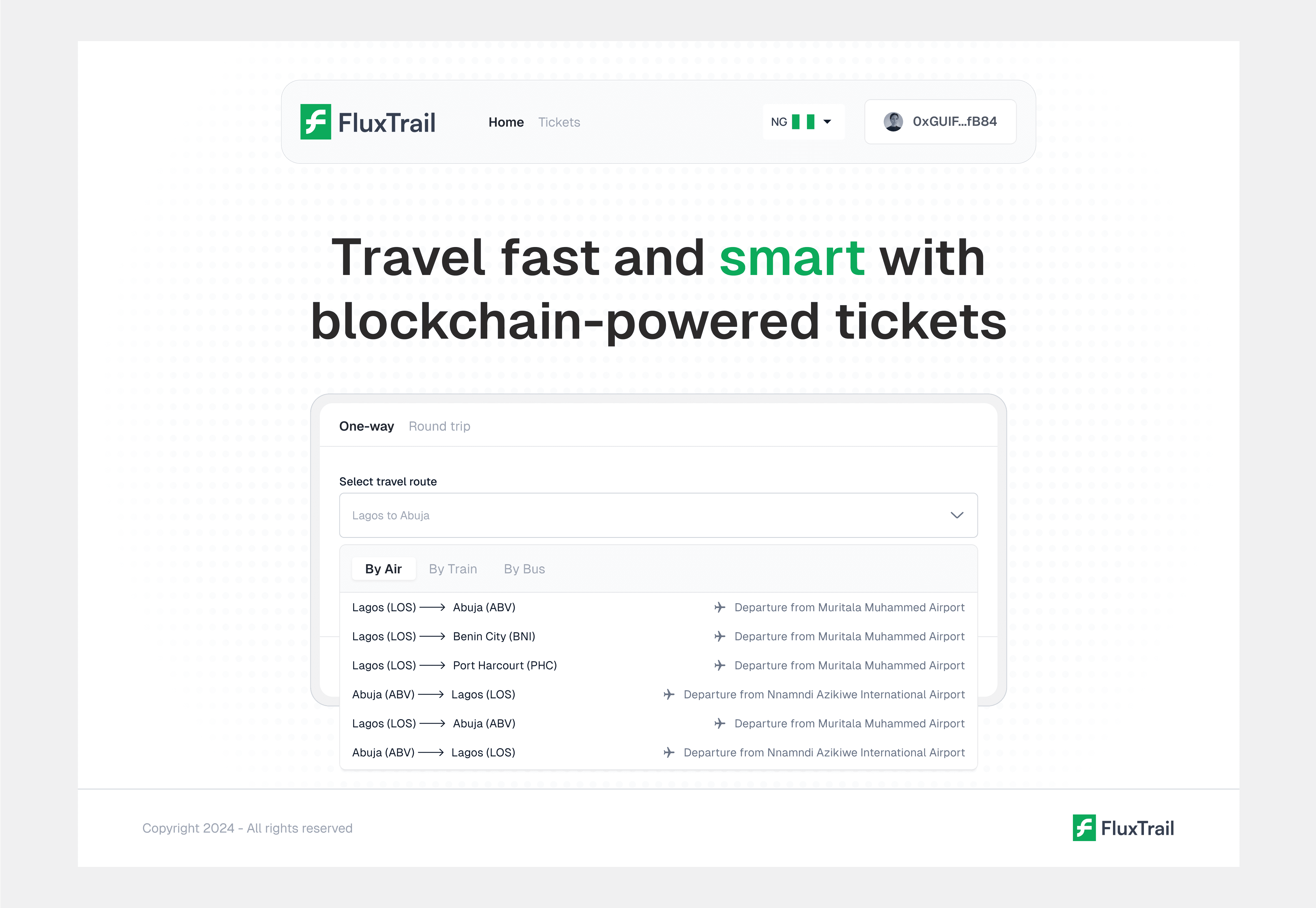 A UI shot for FluxTrail