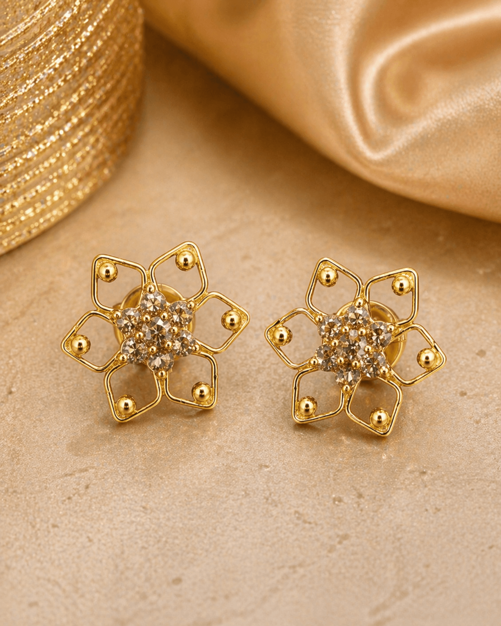 Nakshatra uncut diamond earrings