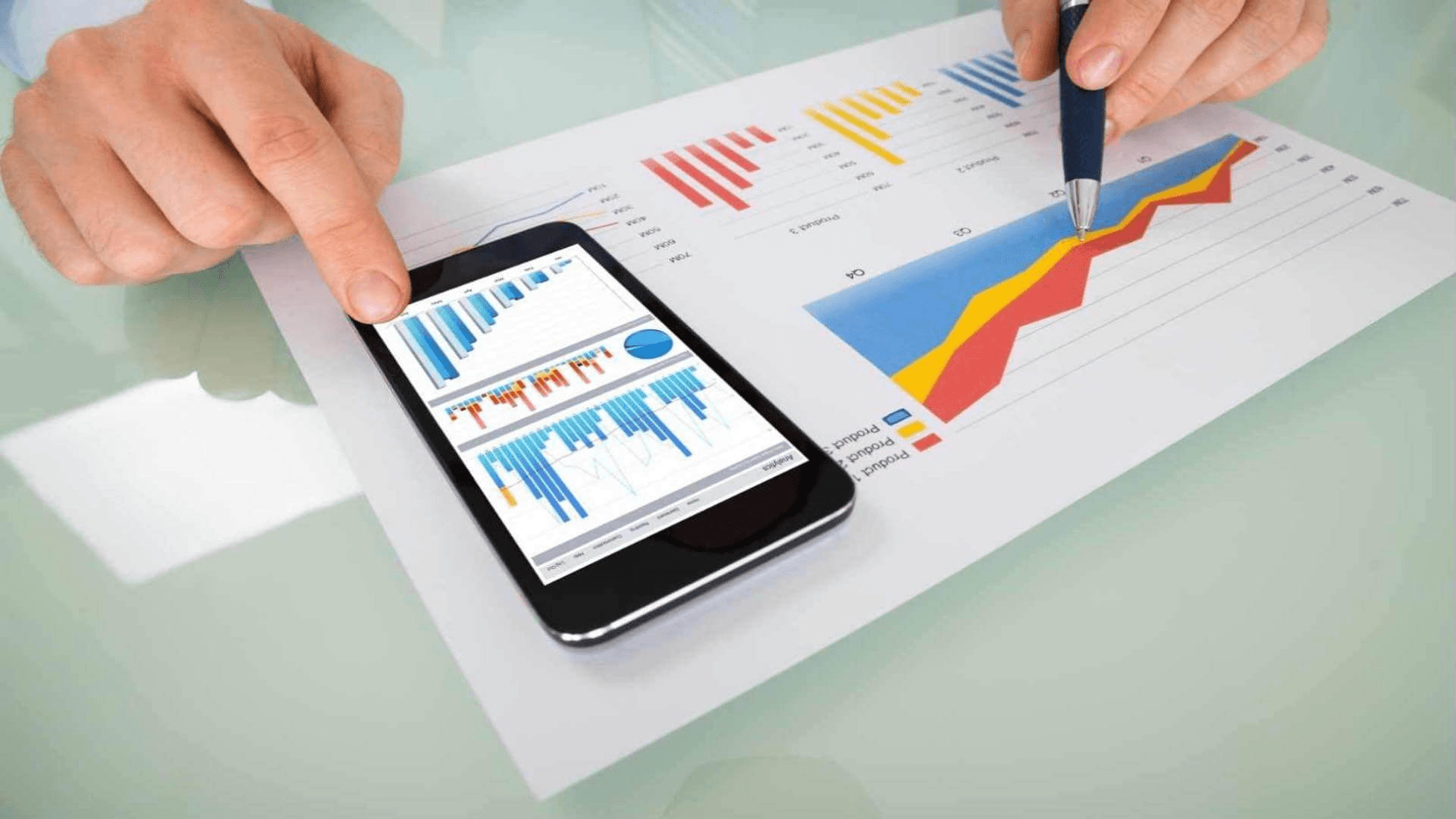 Person analyzing data charts - ABC Inventory Classification