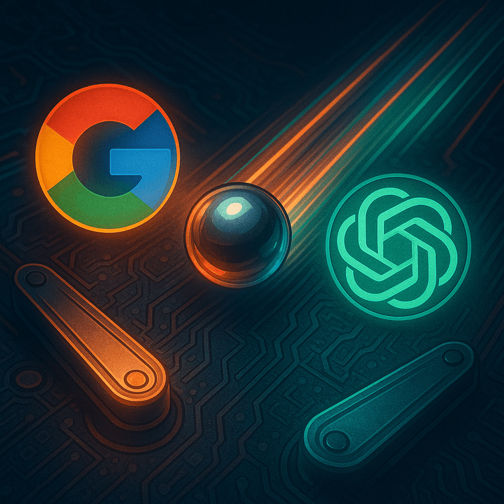Google ChatGPT logos