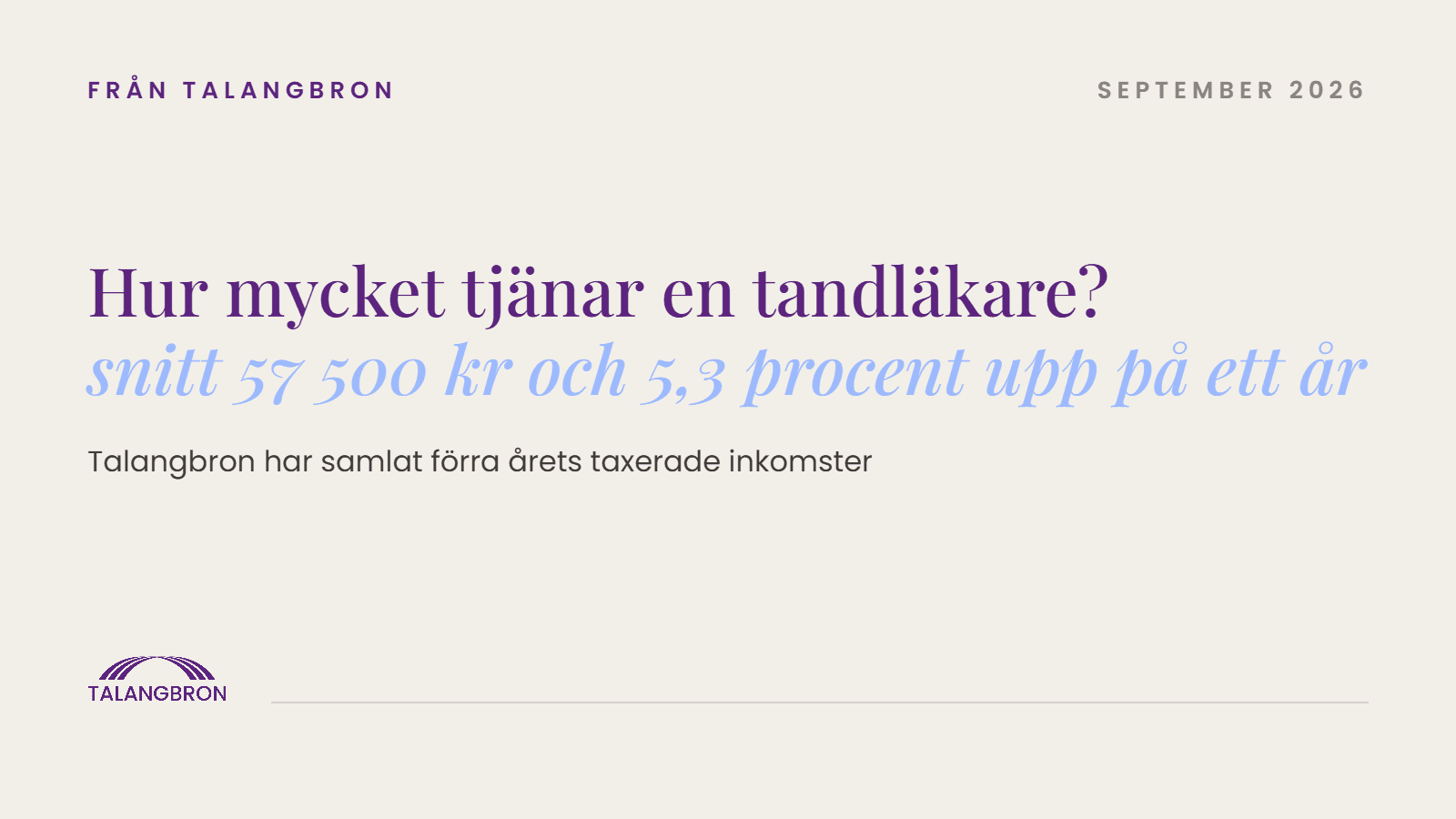 Hur mycket tjänar en tandläkare?