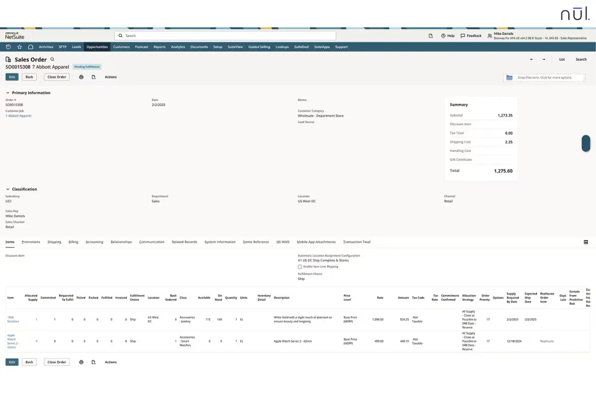 Oracle NetSuite has sales order management as part of a larger ERP system.
