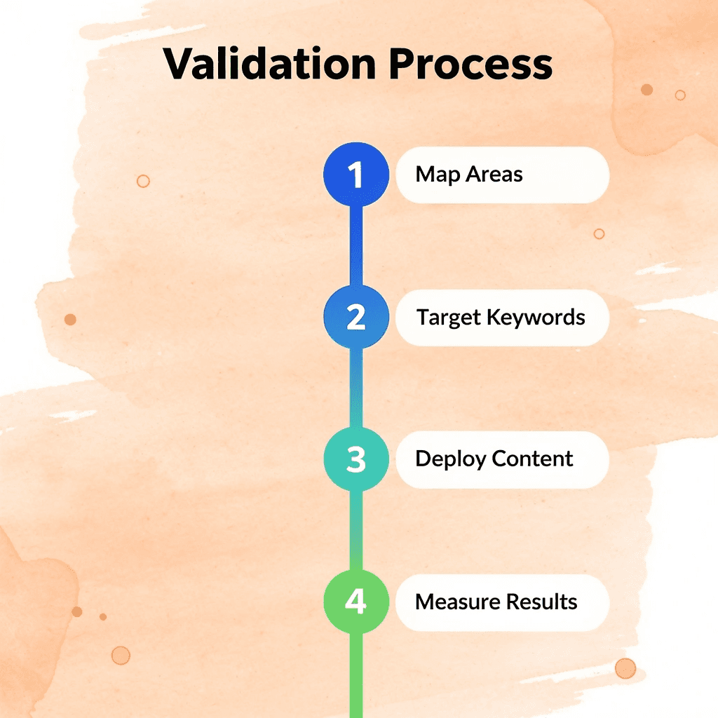 Four-step validation process for HVAC SEO testing