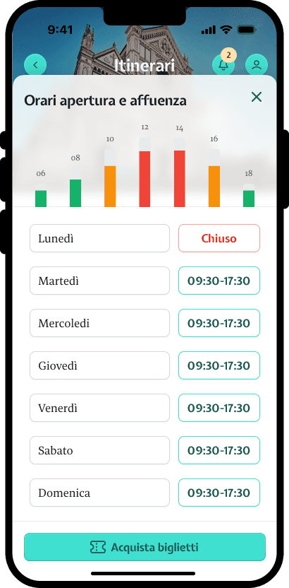 Informati sugli orari di apertura e trova il momento migliore per visitare attrazioni e monumenti.