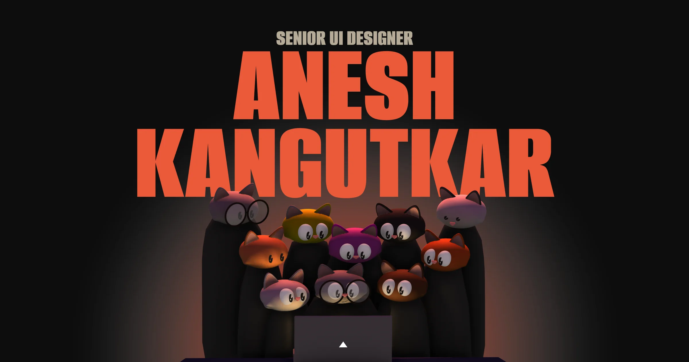 Anesh Kangutkar website homepage built with Framer