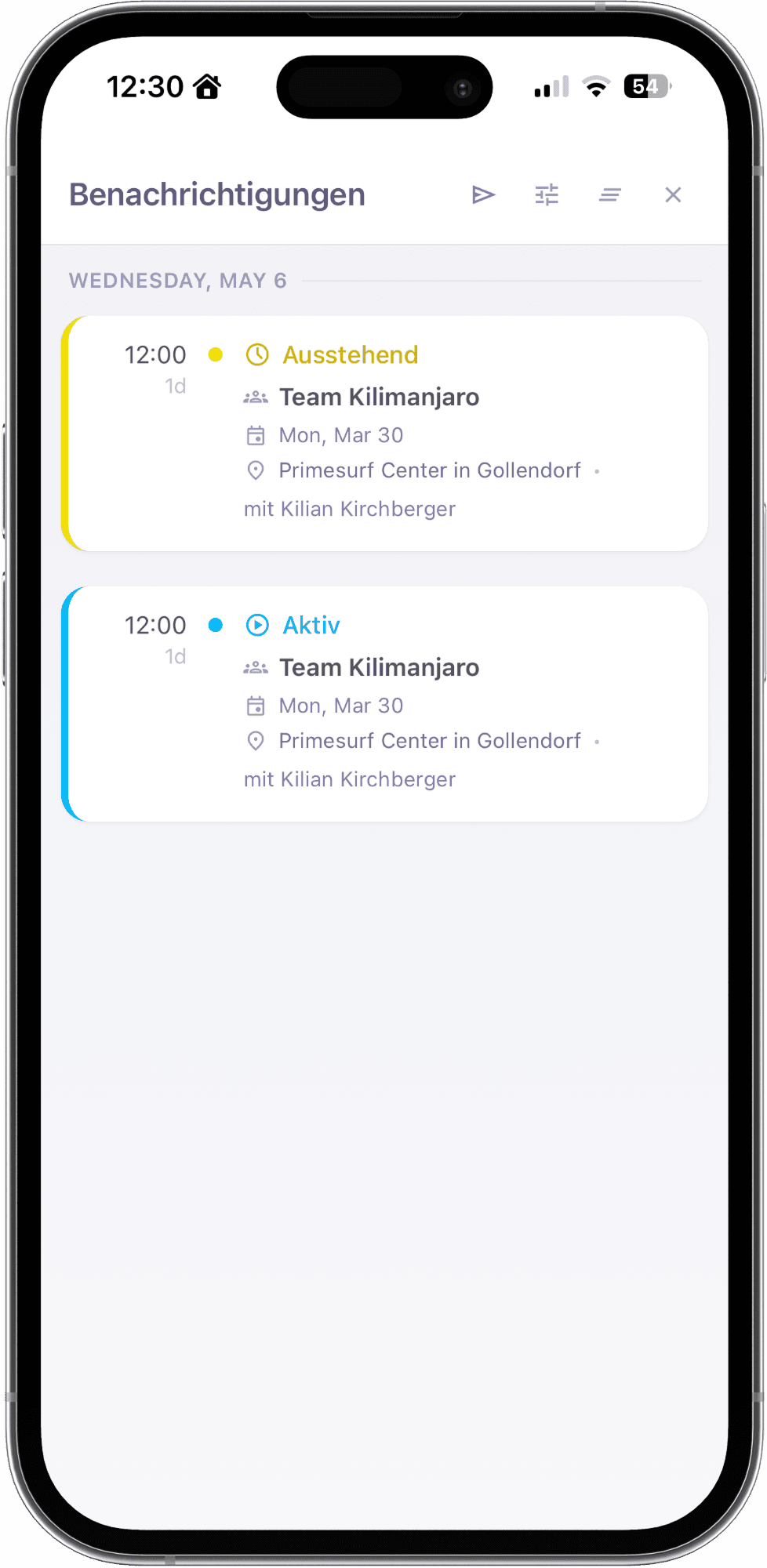 Tideforce live day on mobile