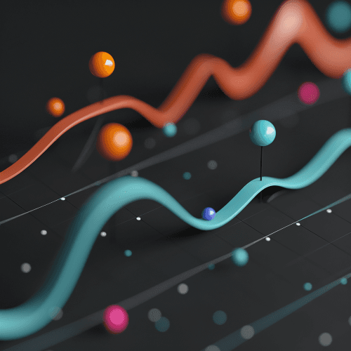 Eine 3d Visualisierung eines Liniendiagramms